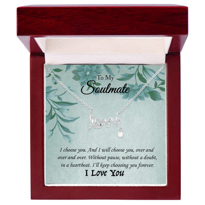 Scripted Love Necklace | Best Gift for Her
