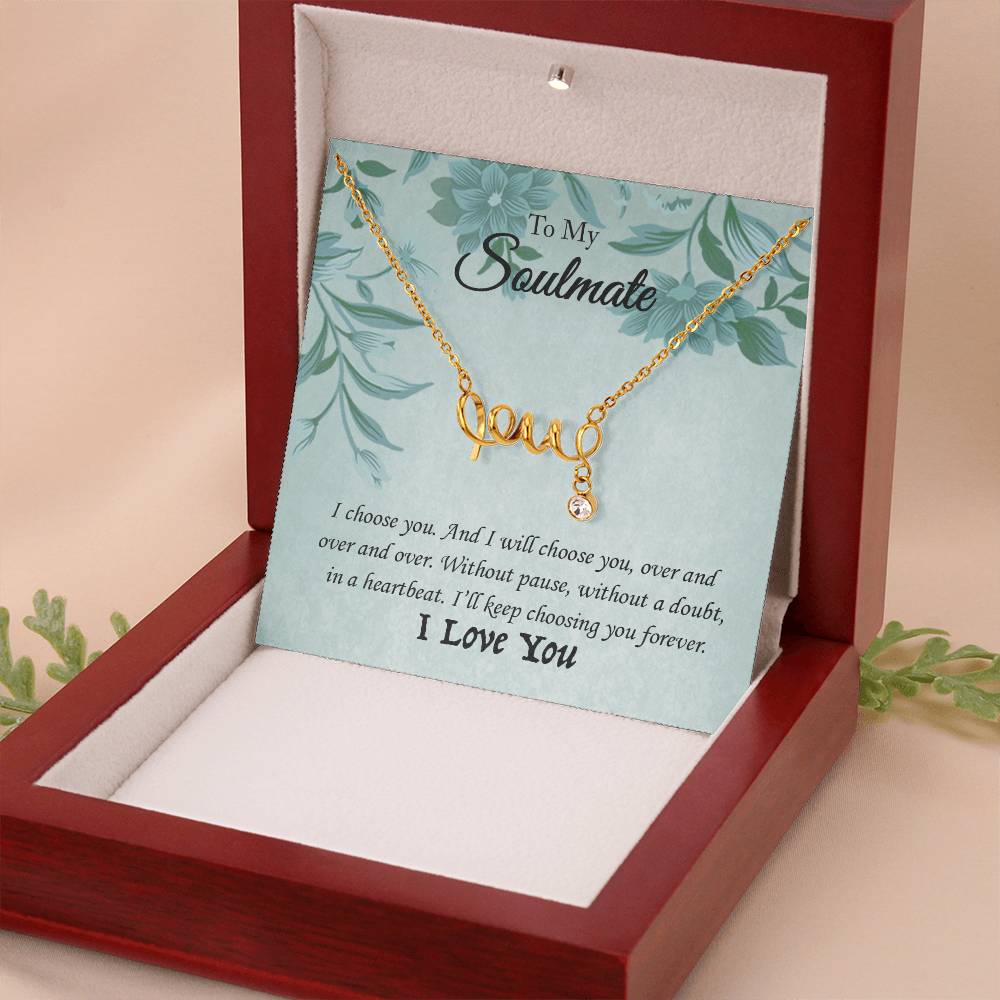 Scripted Love Necklace | Best Gift for Her