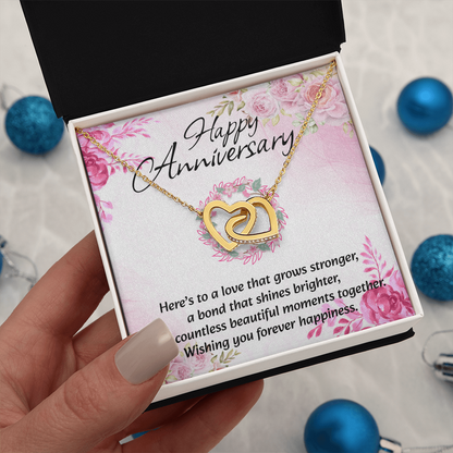 Interlocking Hearts Necklace | Anniversary Gift