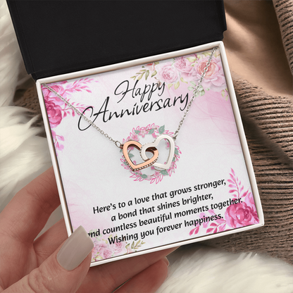 Interlocking Hearts Necklace | Anniversary Gift
