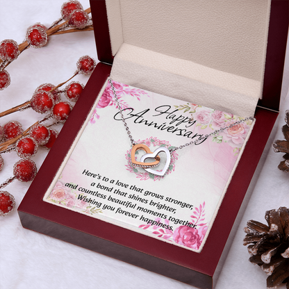 Interlocking Hearts Necklace | Anniversary Gift