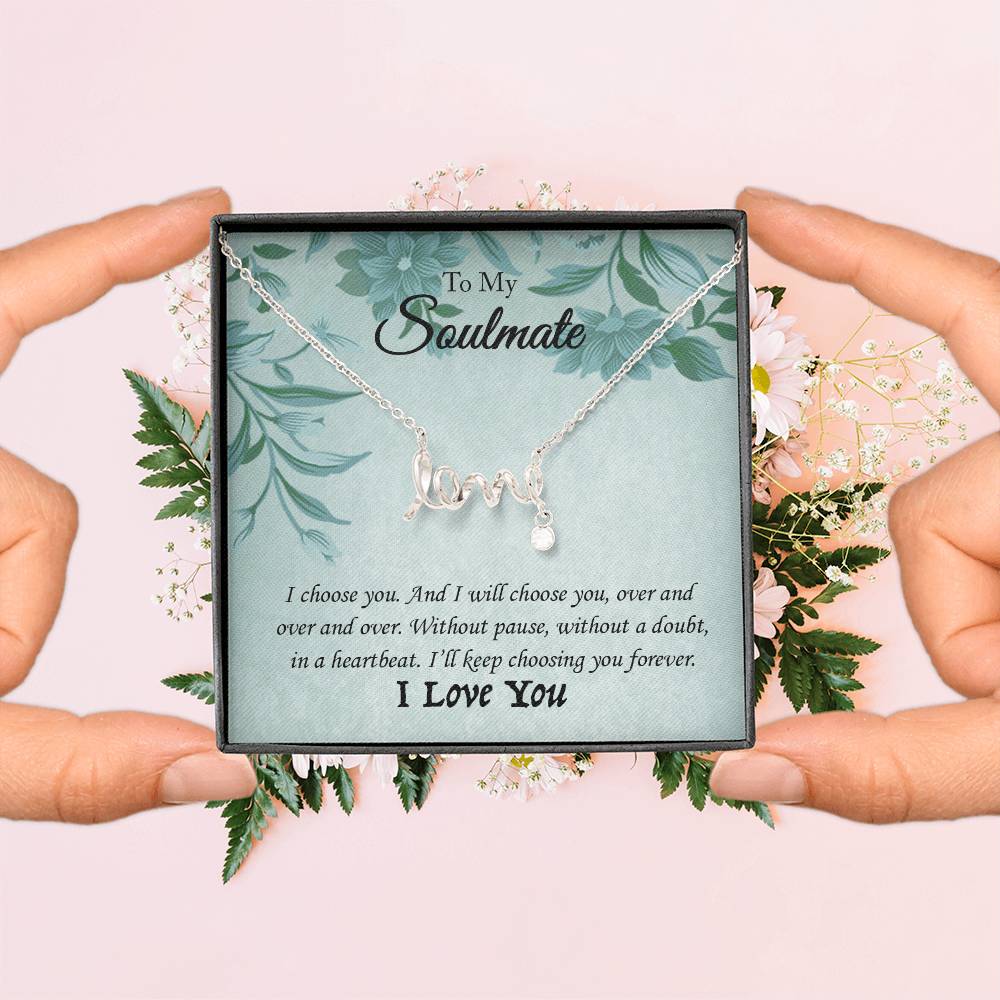 Scripted Love Necklace | Best Gift for Her