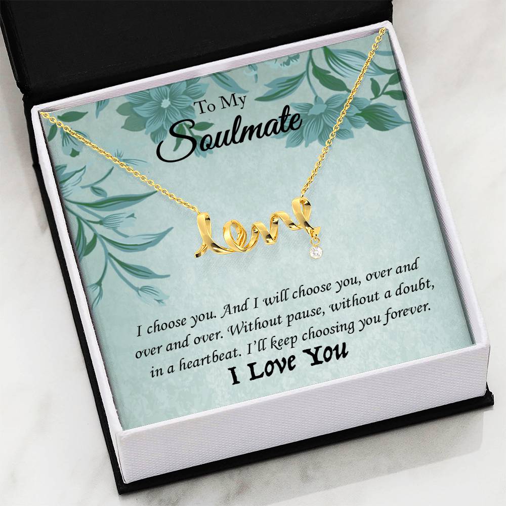 Scripted Love Necklace | Best Gift for Her