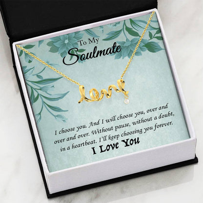 Scripted Love Necklace | Best Gift for Her