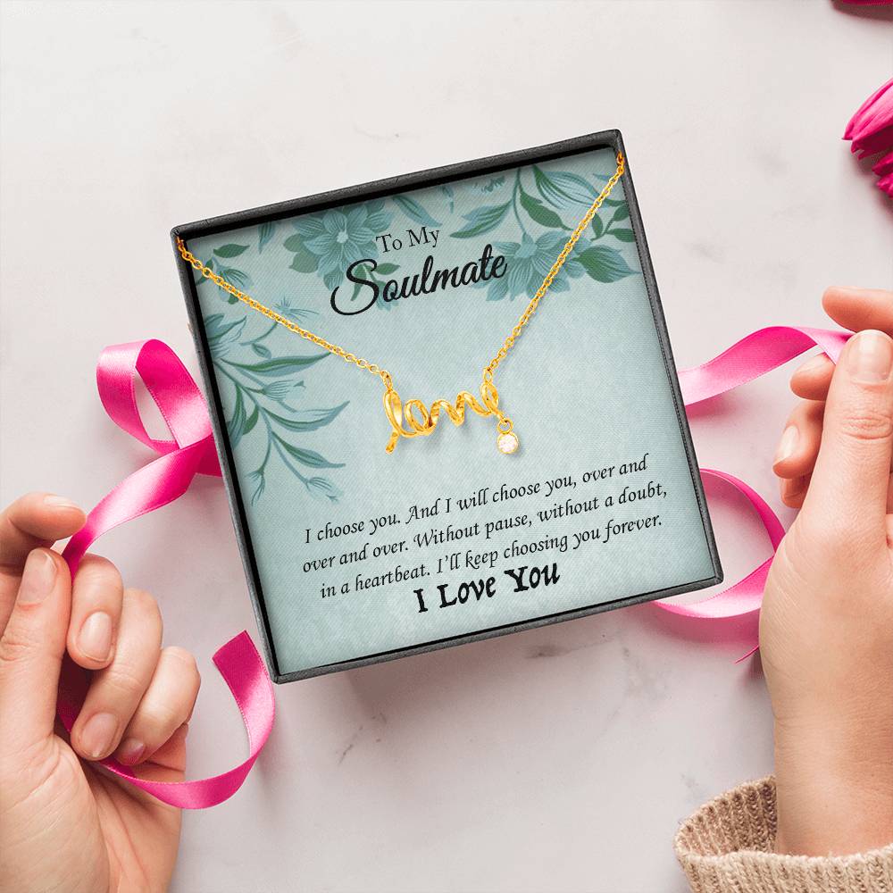 Scripted Love Necklace | Best Gift for Her