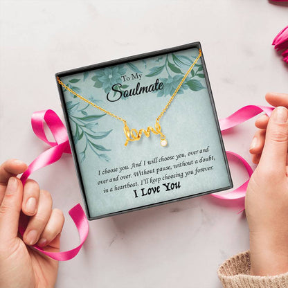 Scripted Love Necklace | Best Gift for Her