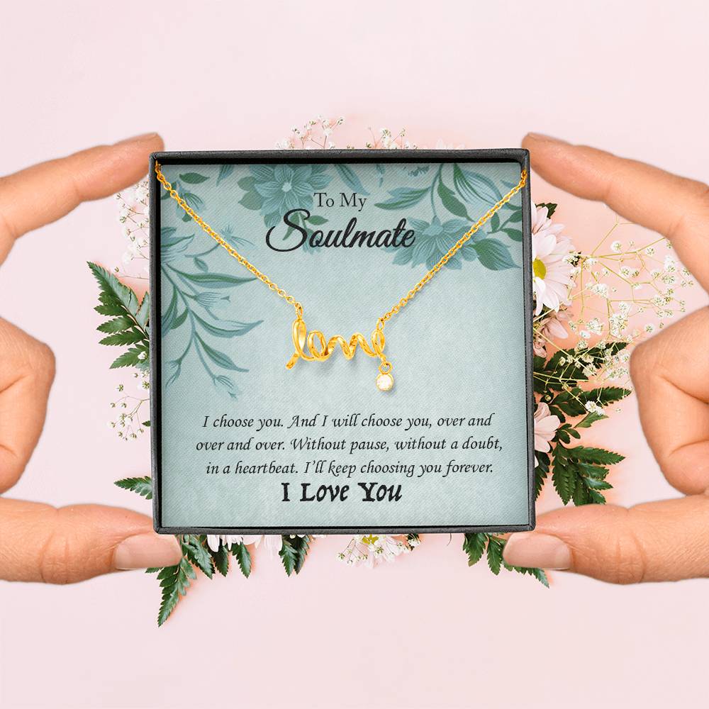 Scripted Love Necklace | Best Gift for Her