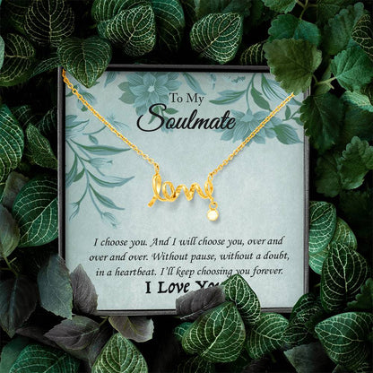Scripted Love Necklace | Best Gift for Her