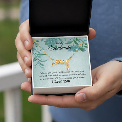 Scripted Love Necklace | Best Gift for Her