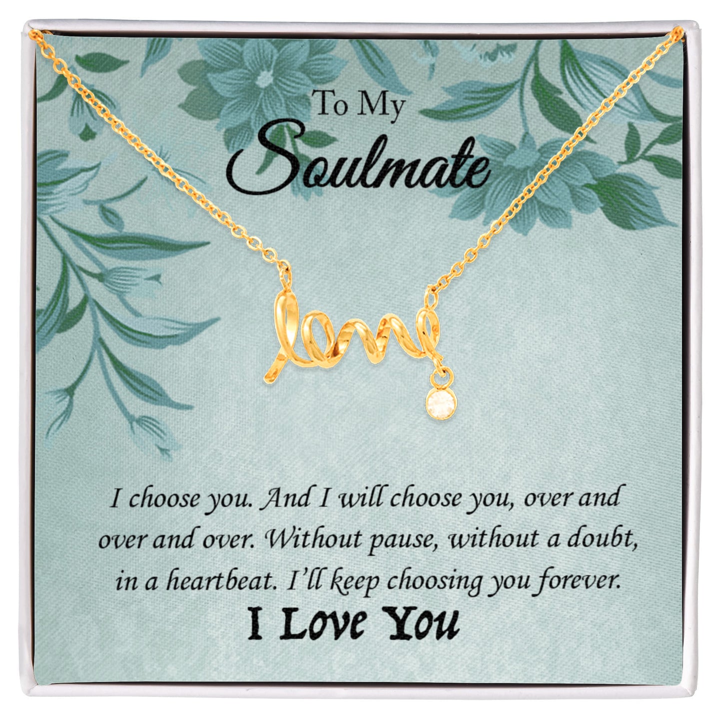 Scripted Love Necklace | Best Gift for Her